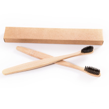 Paquet de boîte de conception de Kraft libre Brosses à dents en bambou avec étiquette privée